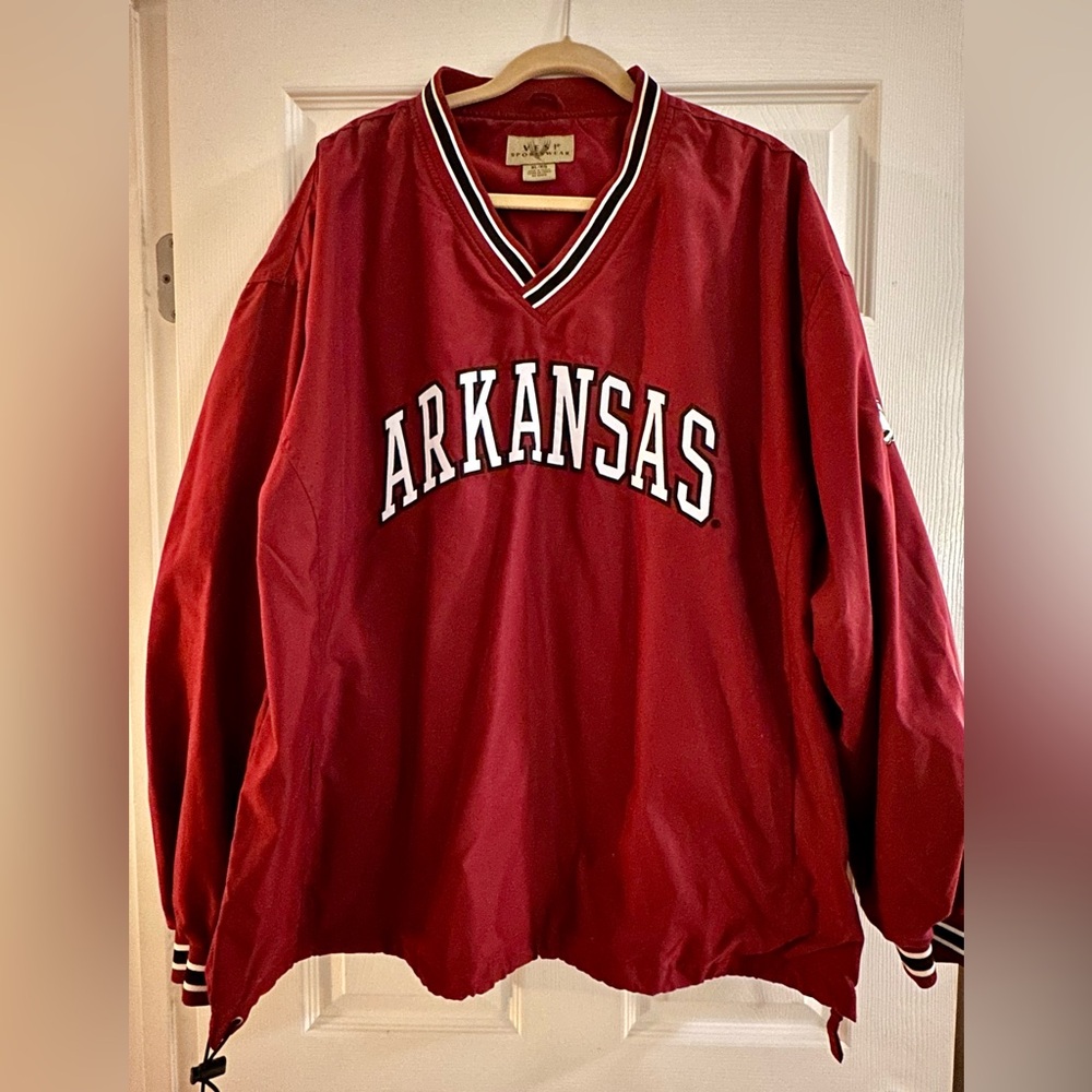 Arkansas Razorbacks Men’s Pullover Jacket, Size XL, Vesi Sportswear brand